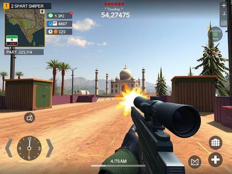 Desh Bhakt Sniper gameplay screenshot showing sniper mission